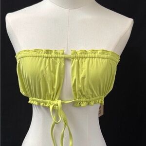 Free People x Toast Swim Strapless Ruffle Top